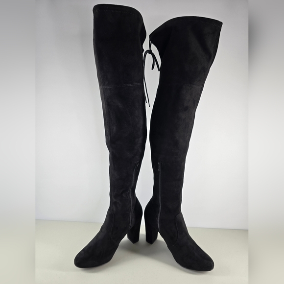 Chinese Laundry Over the Knee Thigh-High Black Faux Suede Boots Size 10 - Picture 7 of 11